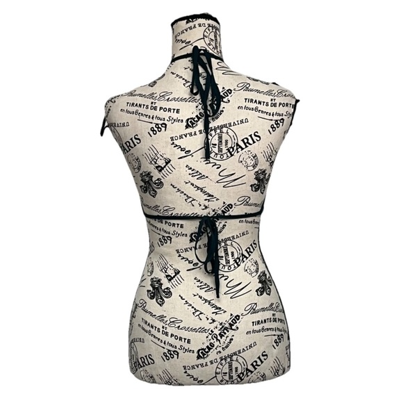 Pretty Little Thing Green Mermaid Halter Crop Top Party Club Beach Boho 4 Shine - Picture 6 of 9